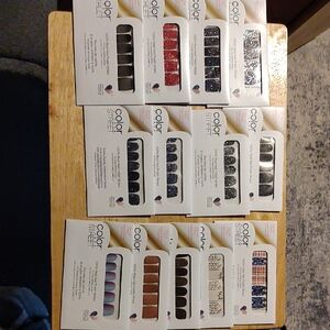 Color Street Nail Strips Collection - Black, Red, Blue, Tan